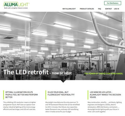 www.alumalight.com. On-going Website Support, Marketing, Lighting Spec Sheets, Marketing, etc. 2016 – 2019 on-going support.